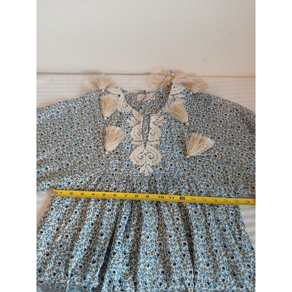 Miss June Paris Women’s Tassel Maxi Dress Floral Peasant Style One Size Bohemian - Picture 12 of 16